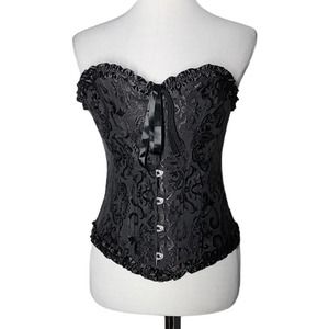Stunning Black Embroidered Corset